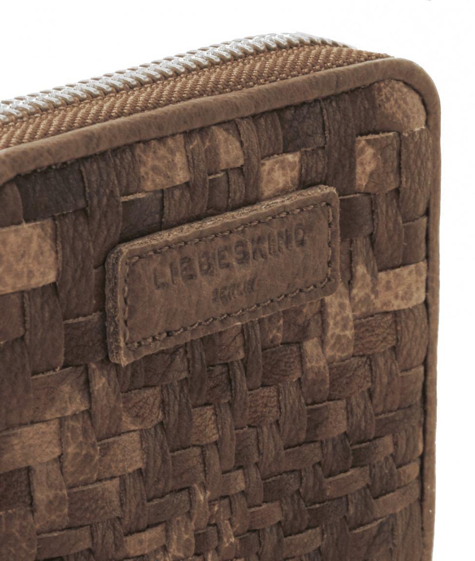 Liebeskind Lederbörse Etui DotS7 Weave Double Rhino Brown