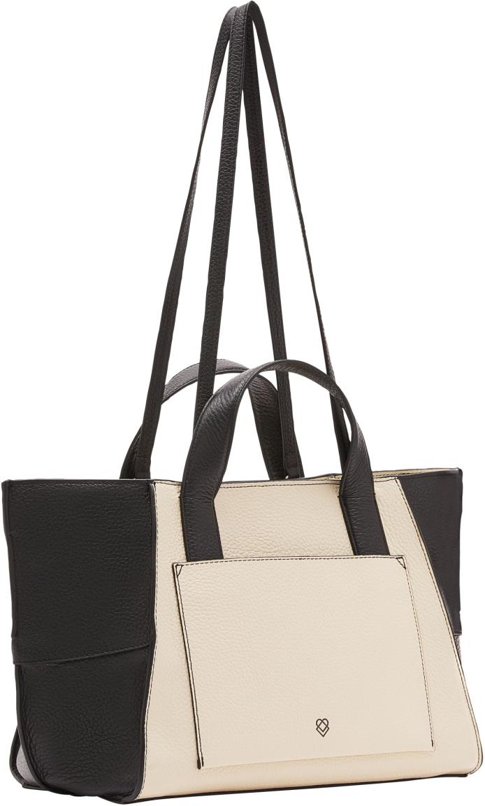 Liebeskind Mia Satchel L Pearl beige schwarz Shoppertasche 