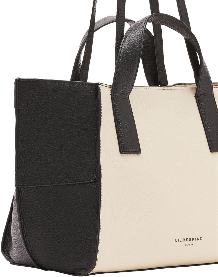 Liebeskind Mia Satchel L Pearl beige schwarz Shoppertasche 