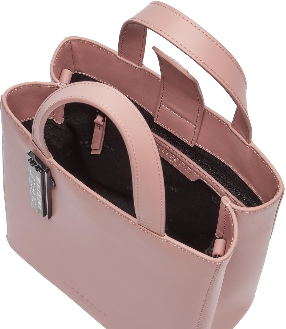 Liebeskind Paper Bag Tote S Raving Rose Handtasche altrosa Glattleder