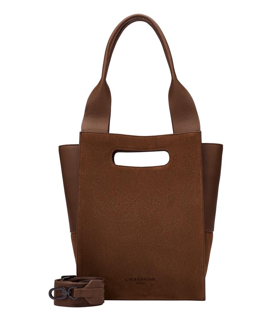 Liebeskind Paper Bag ToteS Velours Leder Olivia braun walnut