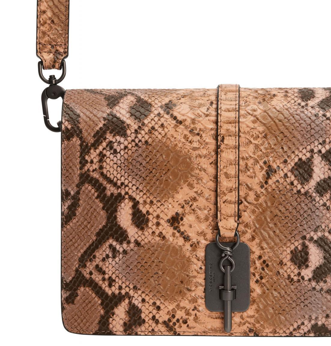 Liebeskind Schultertasche rosa braun schwarz Carol Snake Crossbody M Blush