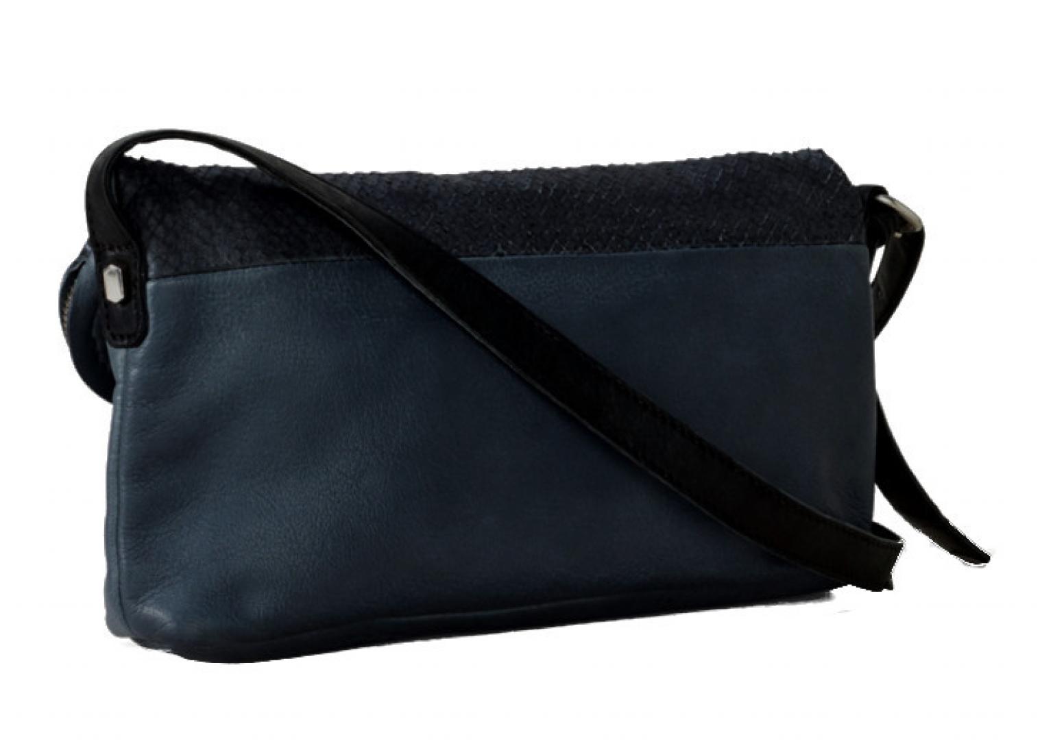 Liebeskind Umhängetasche Anacortes Schlangenprägung Blau