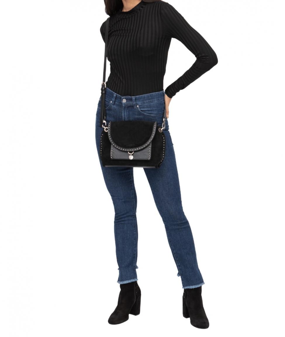 Liebeskind Umhängetasche Scouri SRCrosMA2 Velours braun Nieten