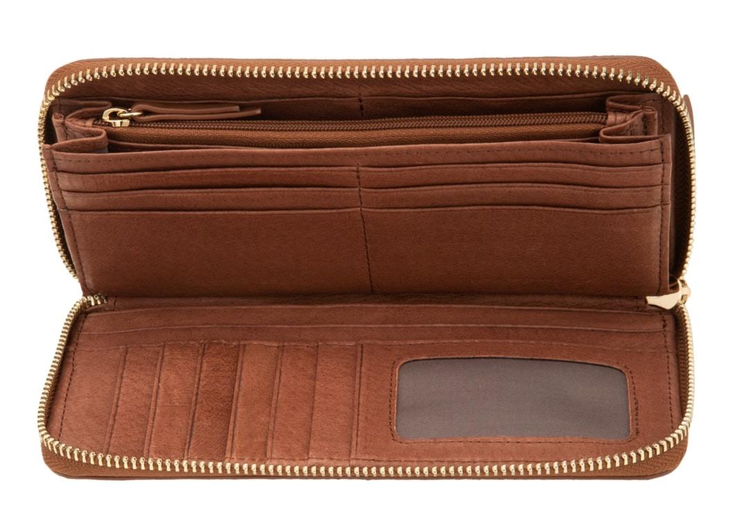 Liebeskind Ziparound-Börse Gigi braun Toffee Schrauben Ledermix