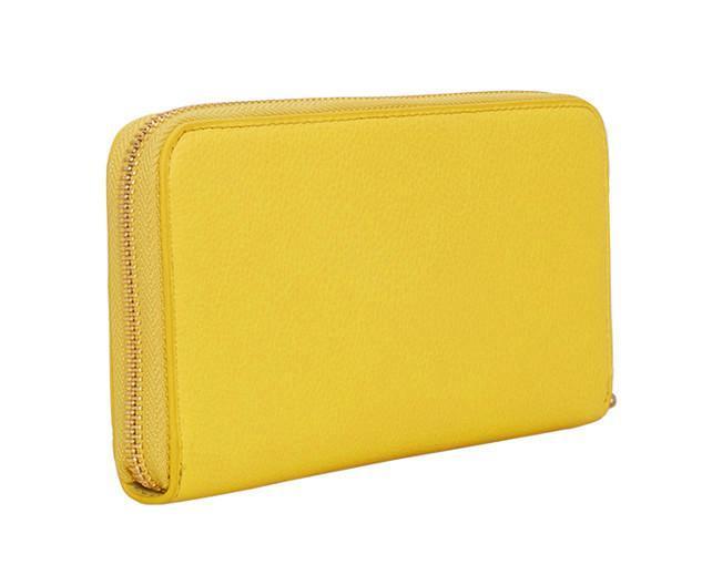 Liebeskind Zipbörse Leder Aruba Vintage lime zest gelb