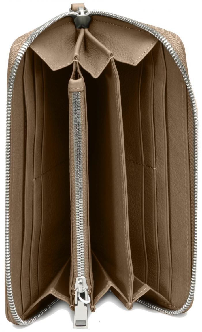 Lily Silky Geldbörse Lammleder Taupe Brown Les Visionnaires