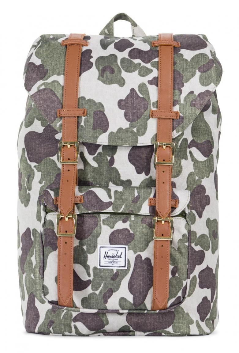 Little America M Herschel Unirucksack Frog Camo Flecktarn grün