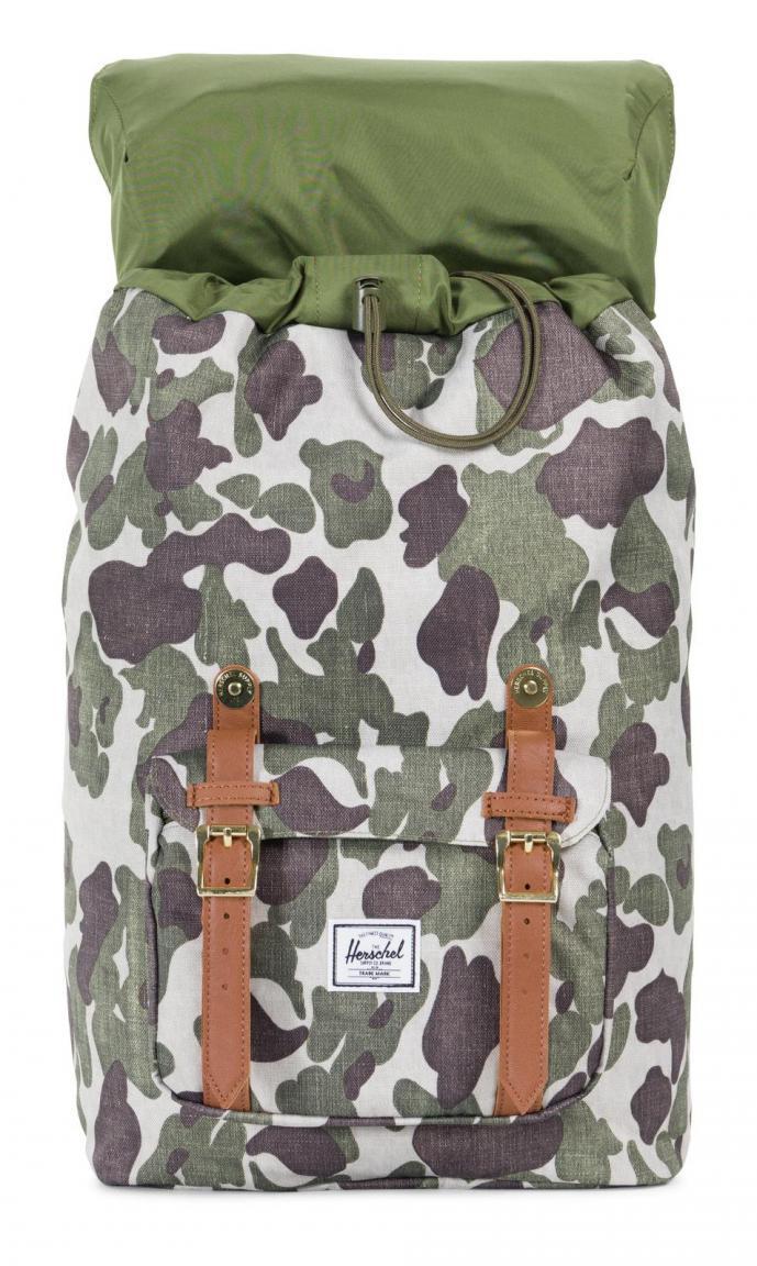 Little America M Herschel Unirucksack Frog Camo Flecktarn grün