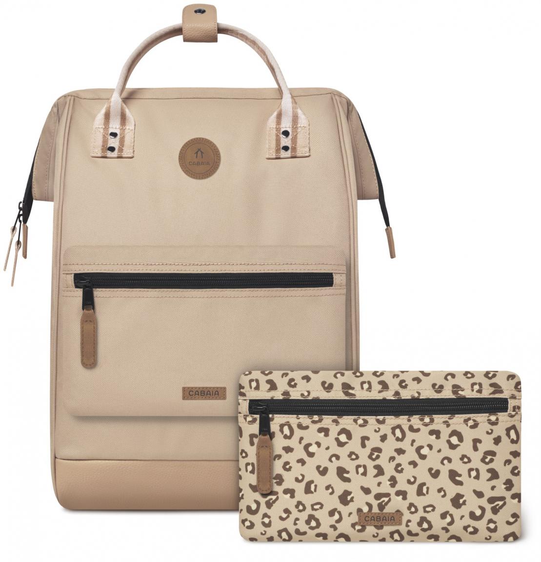 Lobito heller Freizeitrucksack Cabaia Large Adventurer beige Wechseletui