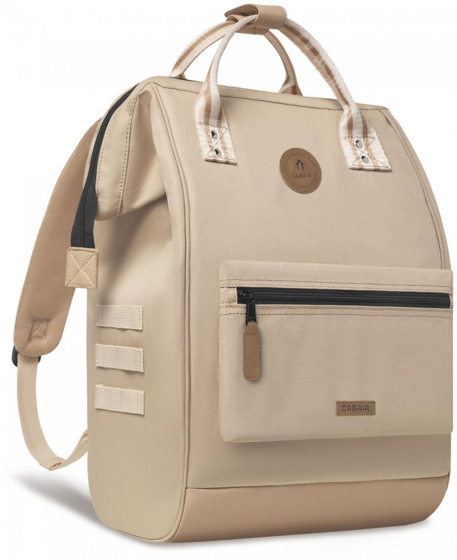 Lobito heller Freizeitrucksack Cabaia Large Adventurer beige Wechseletui