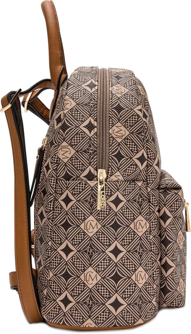 Logoprint Damenrucksack Kiana L.Credi Beige Braun