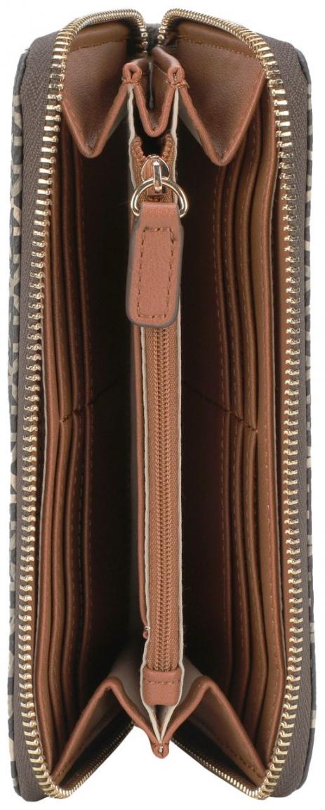 Longbörse Gerry Weber Logoprint dunkelbraun Aeon