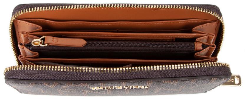 Longbörse ZA Moro Valentino braun Logoprint Regina RE