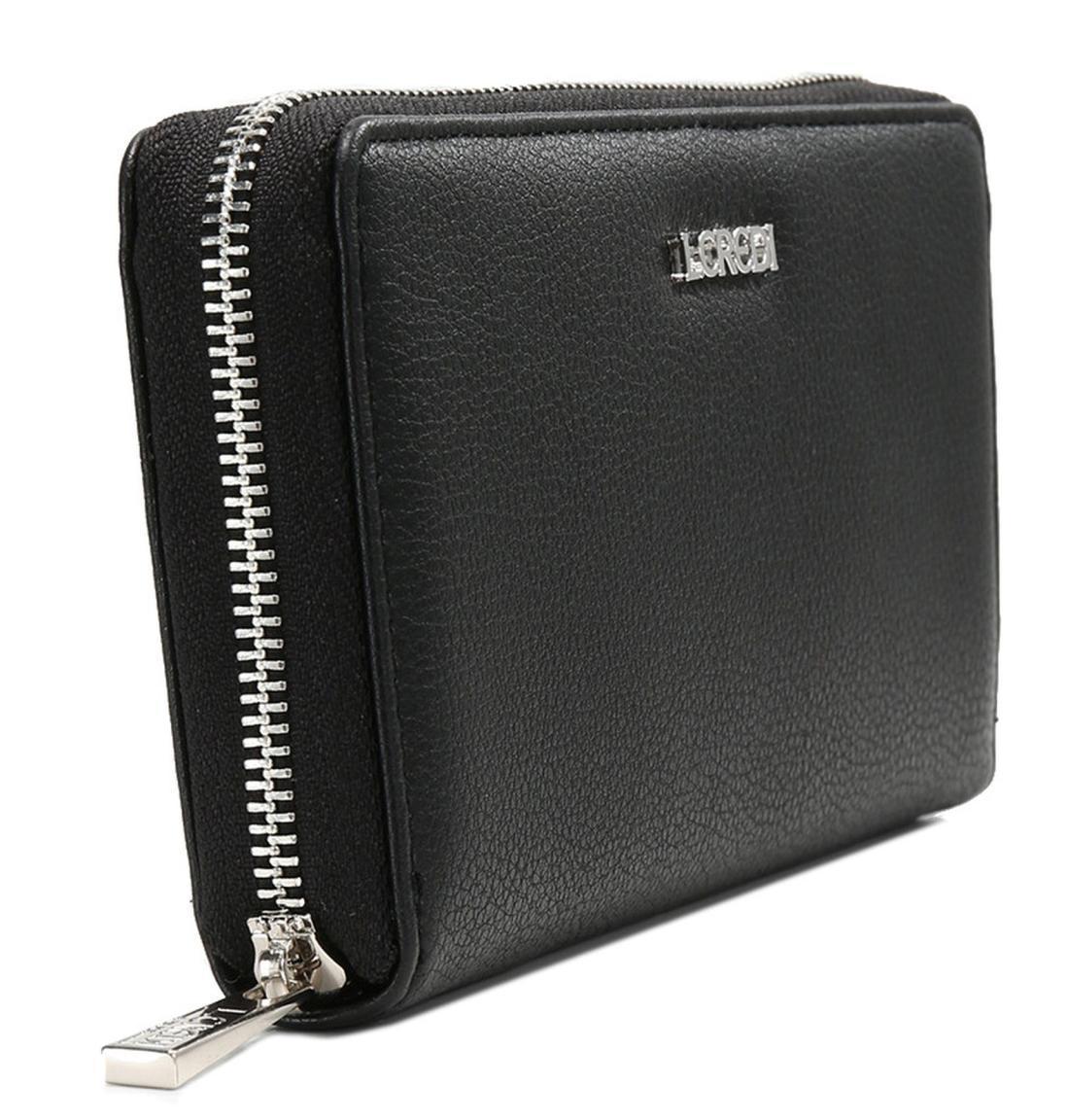 Longwallet Filippa L.Credi schwarz silber genarbt RFID
