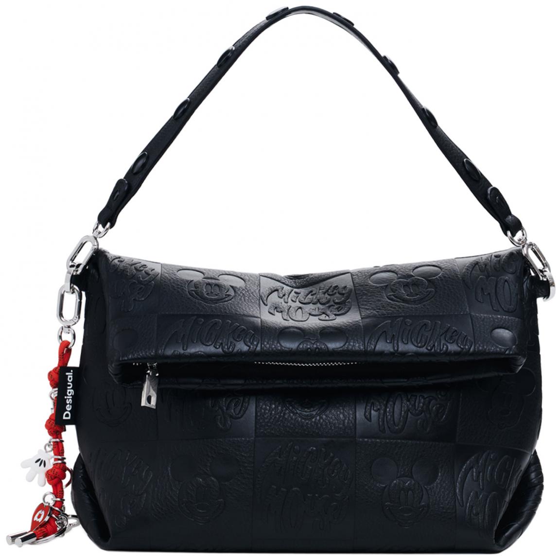 Loverty 4.0 Desigual Überschlagtasche All Mickey schwarz Prägung