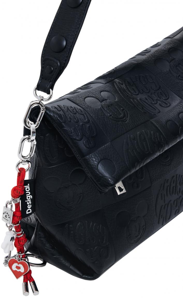 Loverty 4.0 Desigual Überschlagtasche All Mickey schwarz Prägung