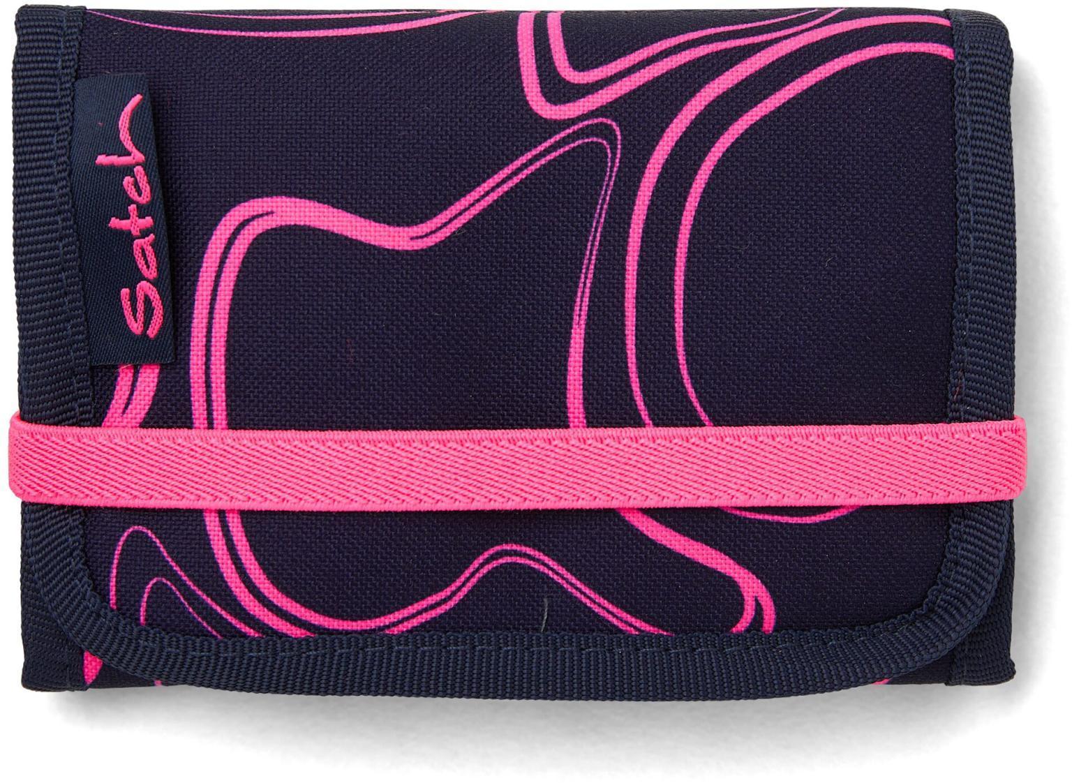 Mädchengeldtasche Satch Wallet blau neonpink Pink Supreme