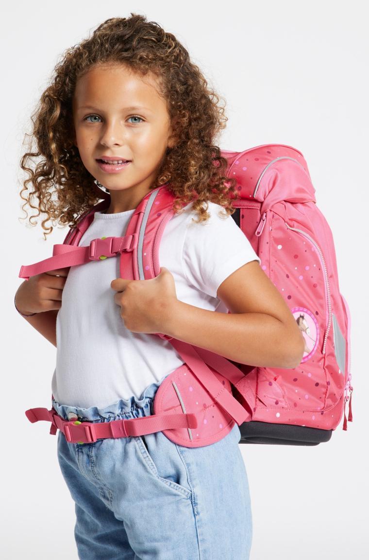 Mädchenrucksack Schulset Pferde pink ergobag pack 6-teilig