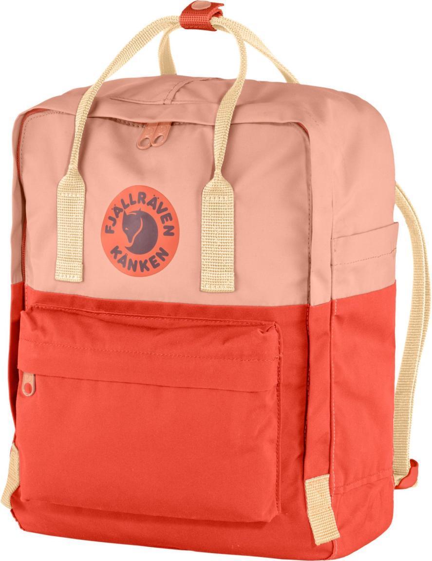 Mädchenrucksack zweifärbig Rot Rosa Fjällräven Kanken Art Poppy Fields Cotton Sky