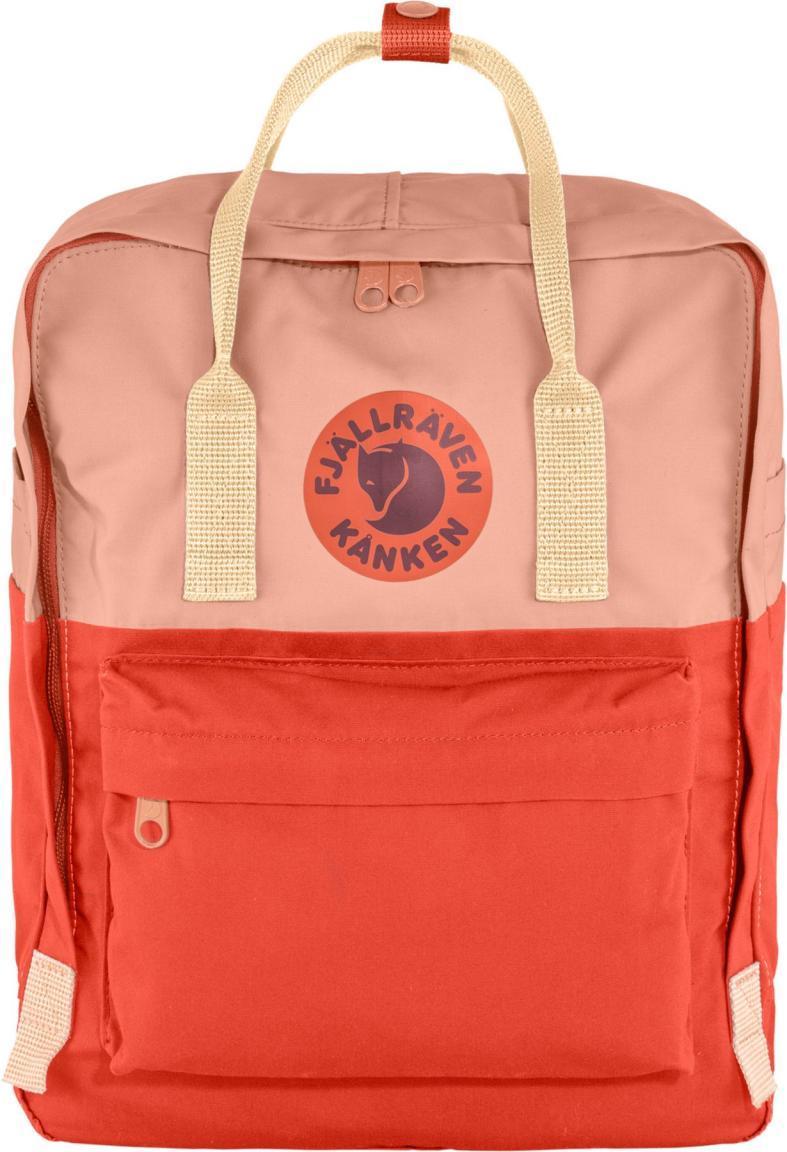Mädchenrucksack zweifärbig Rot Rosa Fjällräven Kanken Art Poppy Fields Cotton Sky