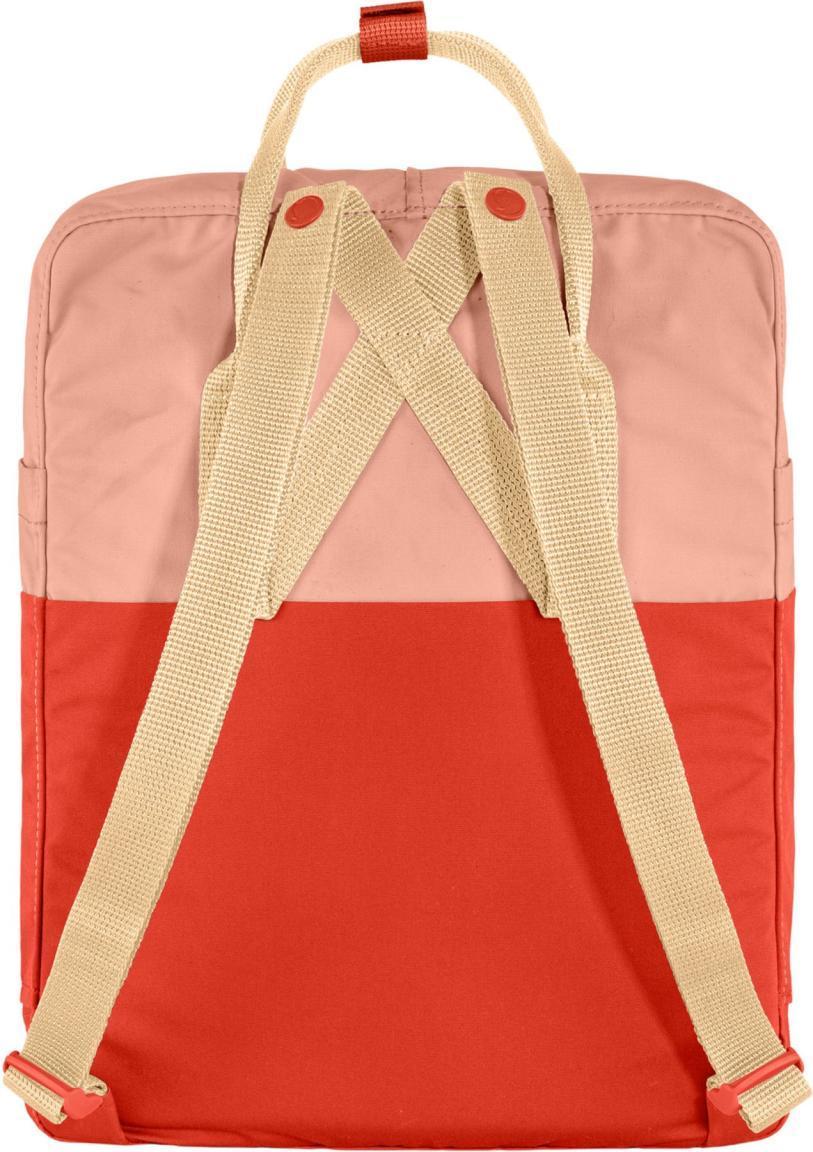 Mädchenrucksack zweifärbig Rot Rosa Fjällräven Kanken Art Poppy Fields Cotton Sky