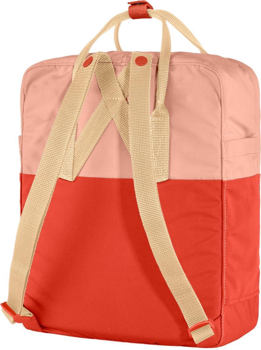 Mädchenrucksack zweifärbig Rot Rosa Fjällräven Kanken Art Poppy Fields Cotton Sky