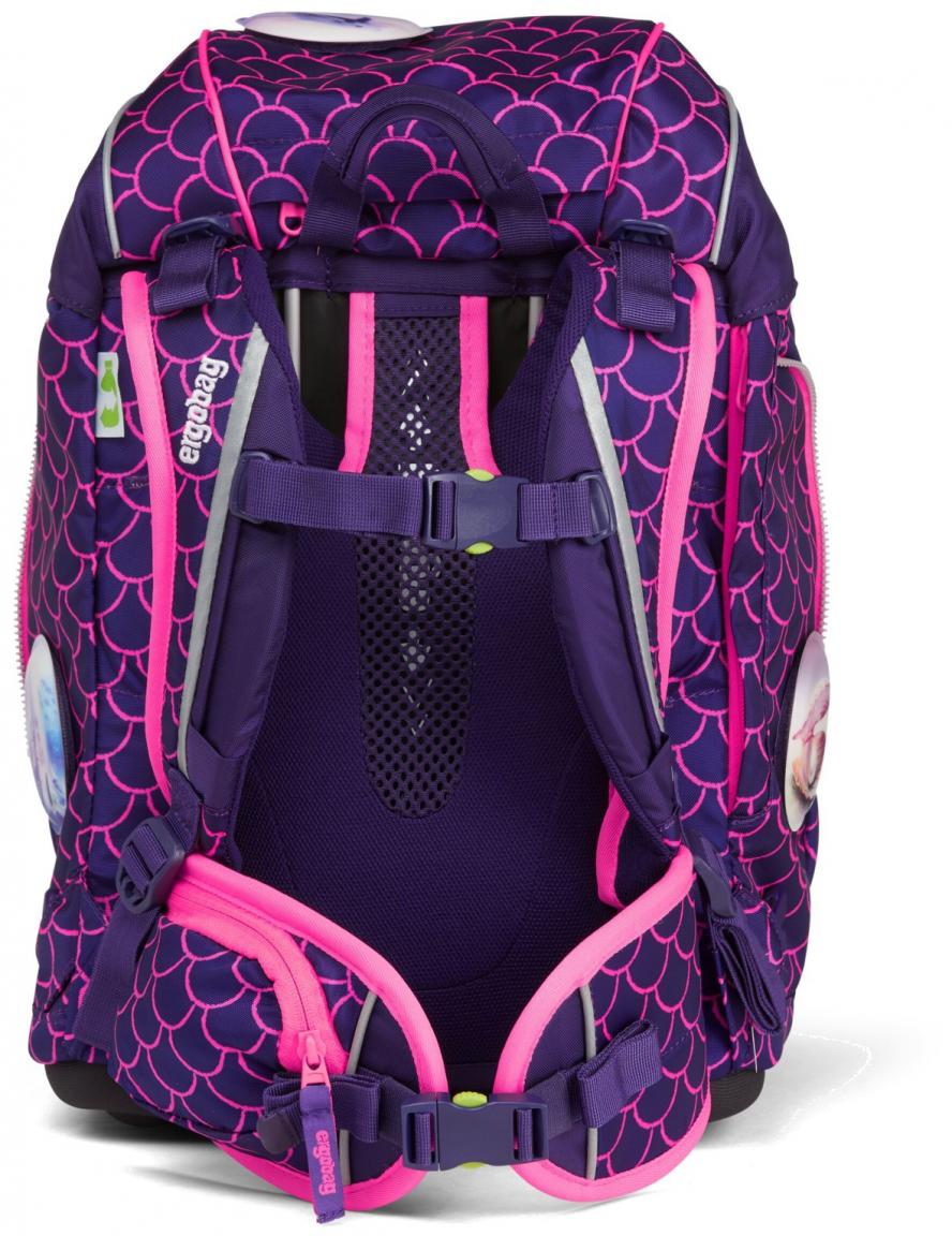 Mädchenschultasche Violett Pink Ergobag Pack PerlentauchBär Komplettset