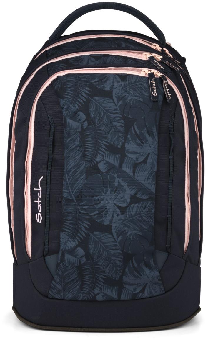 Mädchenschultasche dunkelblau Blätterprint Satch Pack Midnight Jungle