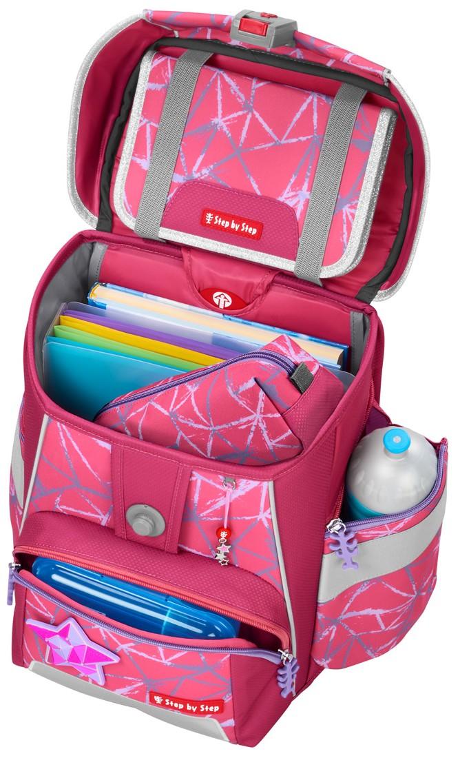 Mädchenschultasche pink Star Stella Step by Step Space Federmappe