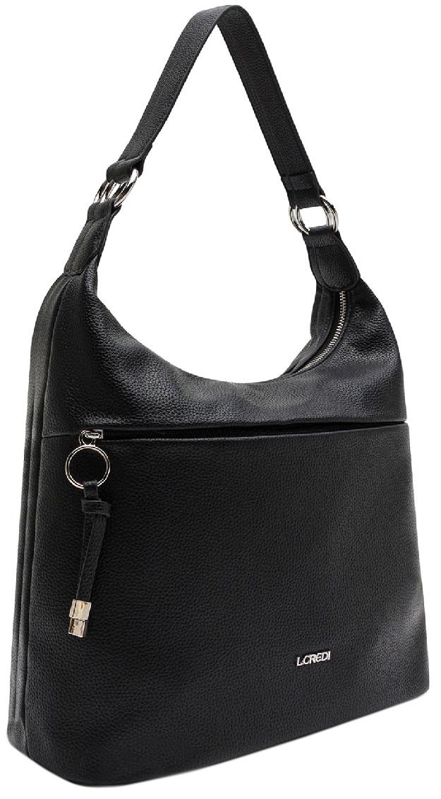 Maite klassisch schwarze Schultertasche L.Credi crossover