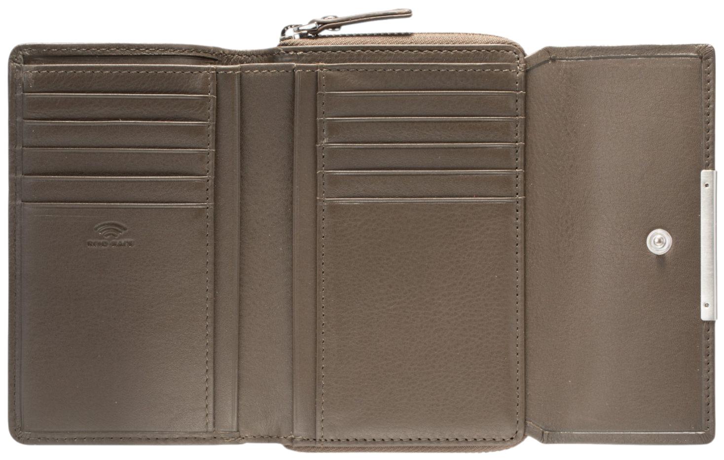 Maitre Belg Damen Geldbörse Leder Dagrete falcon Schlammbraun