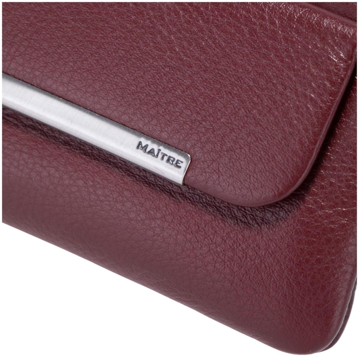 Maitre Belg Sigwulf Schlüsseltäschchen dark red genarbtes Leder