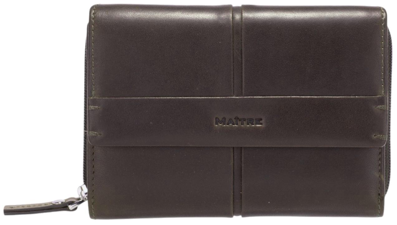 Maitre Damenbörse Diethilde Birkenfeld Seal Brown Rindsfettleder