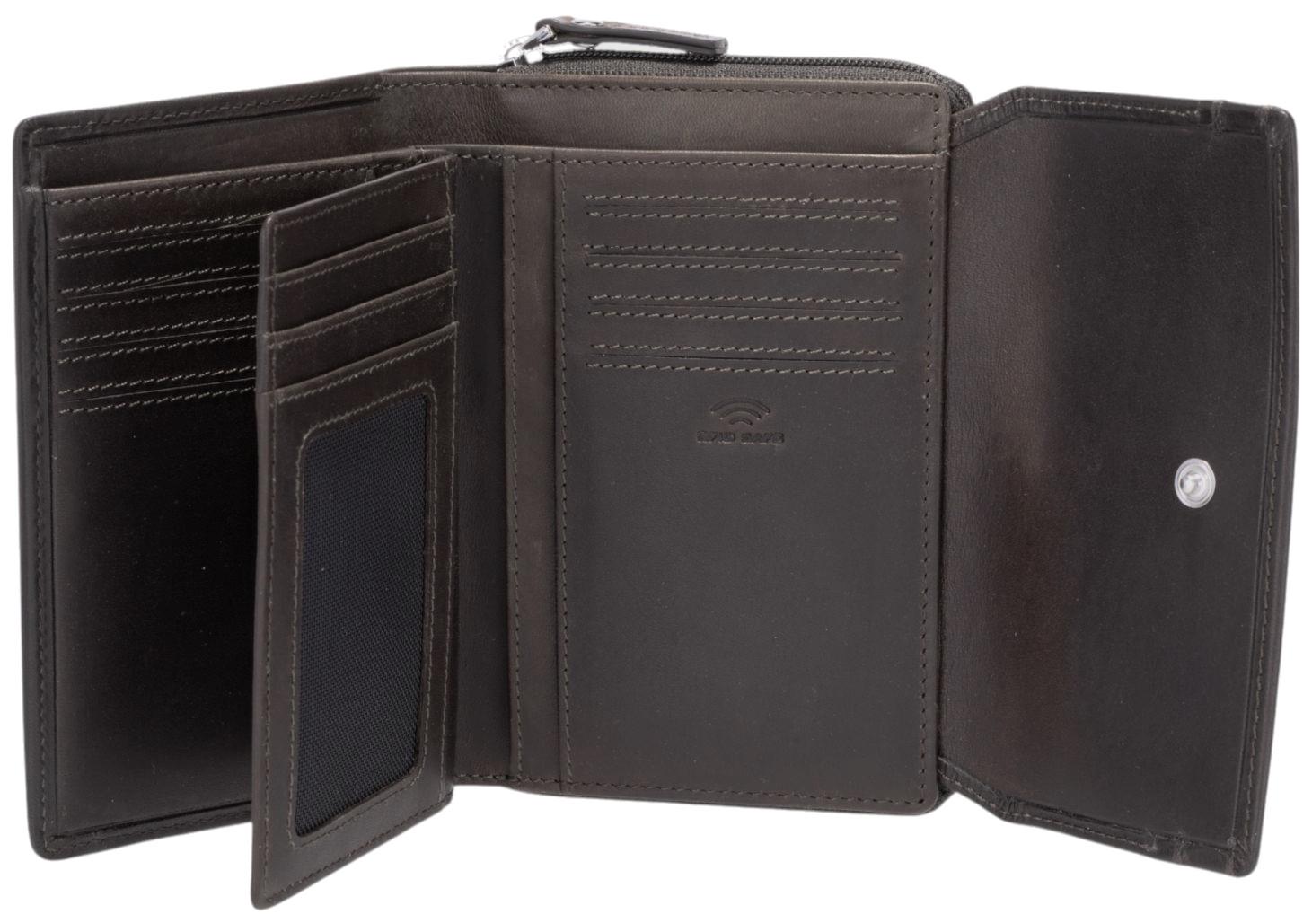 Maitre Damenbörse Diethilde Birkenfeld Seal Brown Rindsfettleder