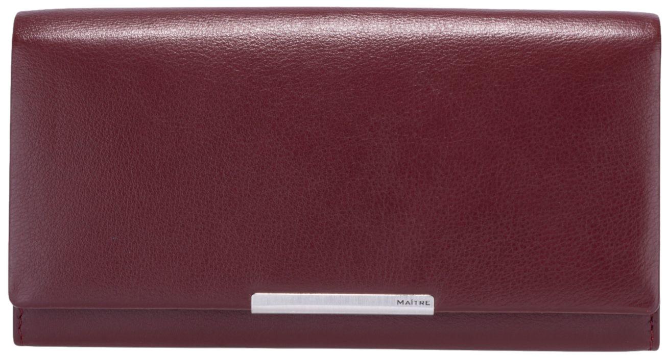 Maitre Diedburg Longbörse mit Überschlag Belg Leder dark red