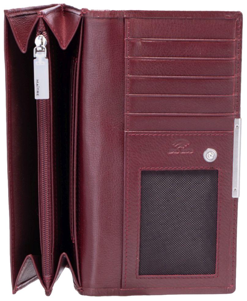 Maitre Diedburg Longbörse mit Überschlag Belg Leder dark red