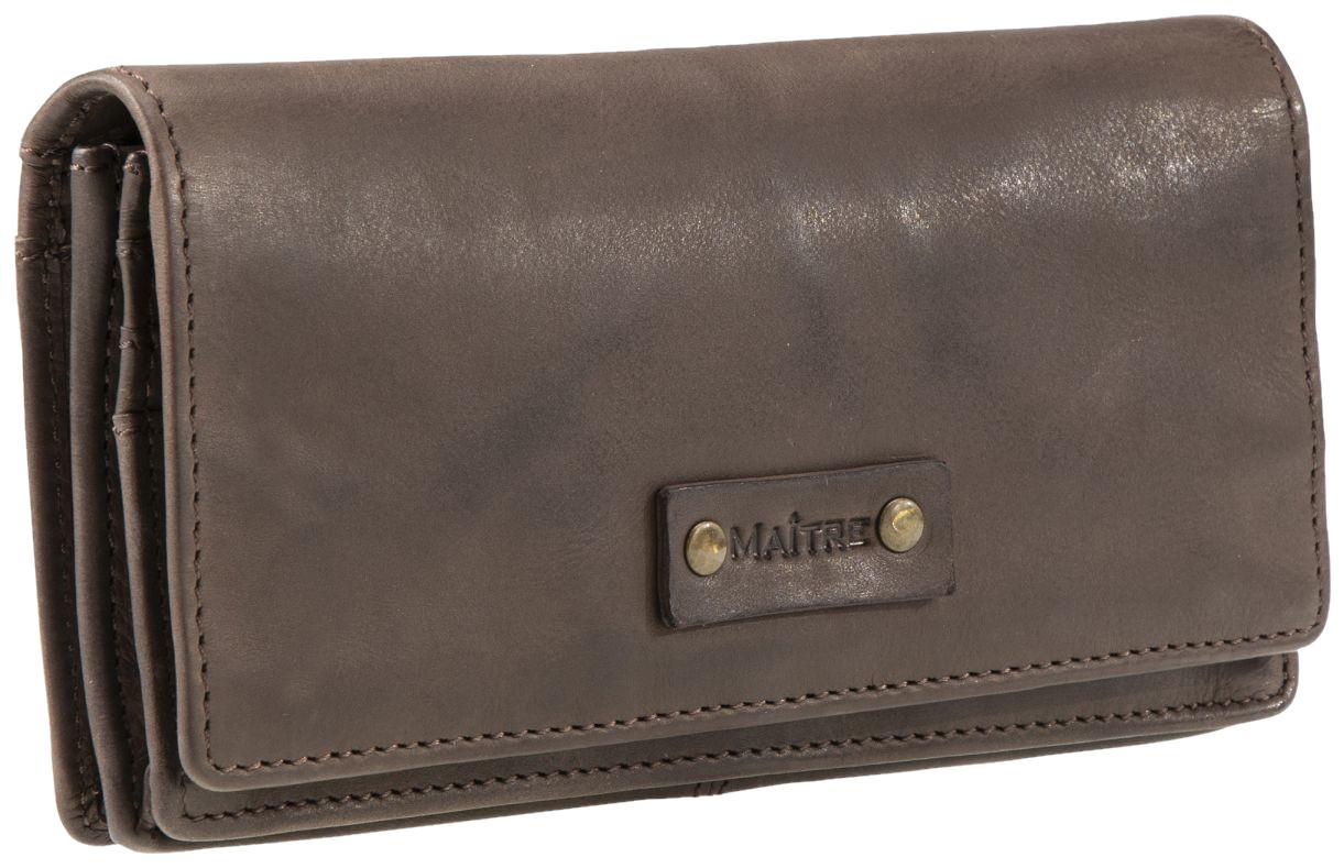 Maitre Lederbörse mit Überschlag Steinbach Immine Dark Brown