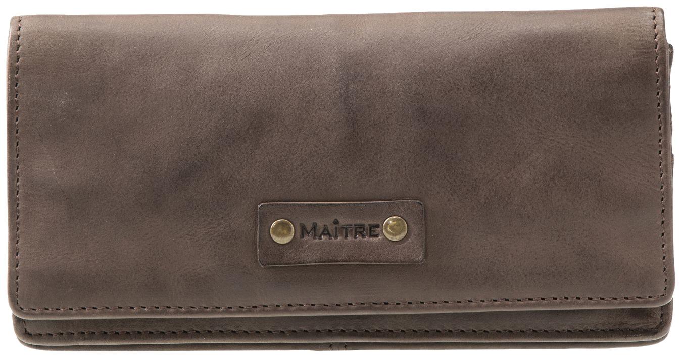 Maitre Lederbörse mit Überschlag Steinbach Immine Dark Brown