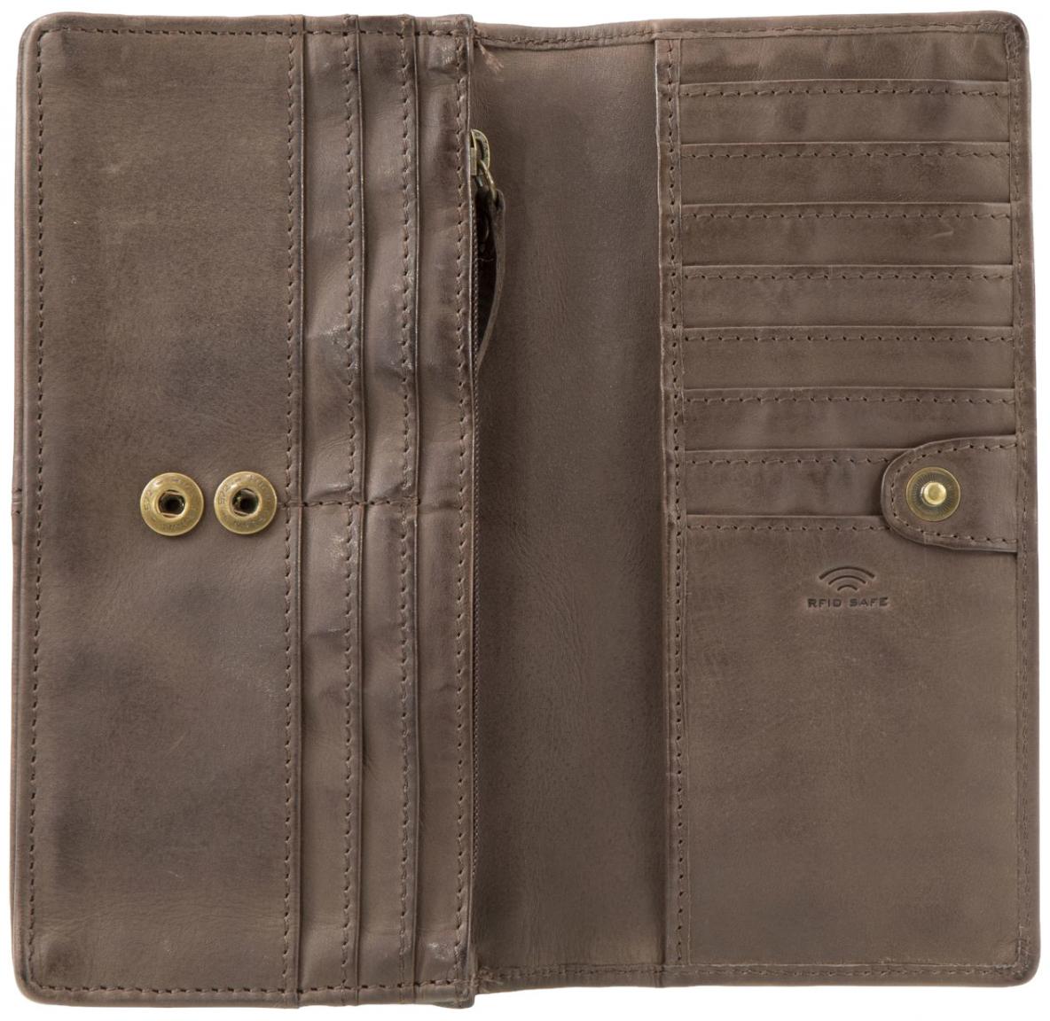 Maitre Lederbörse mit Überschlag Steinbach Immine Dark Brown