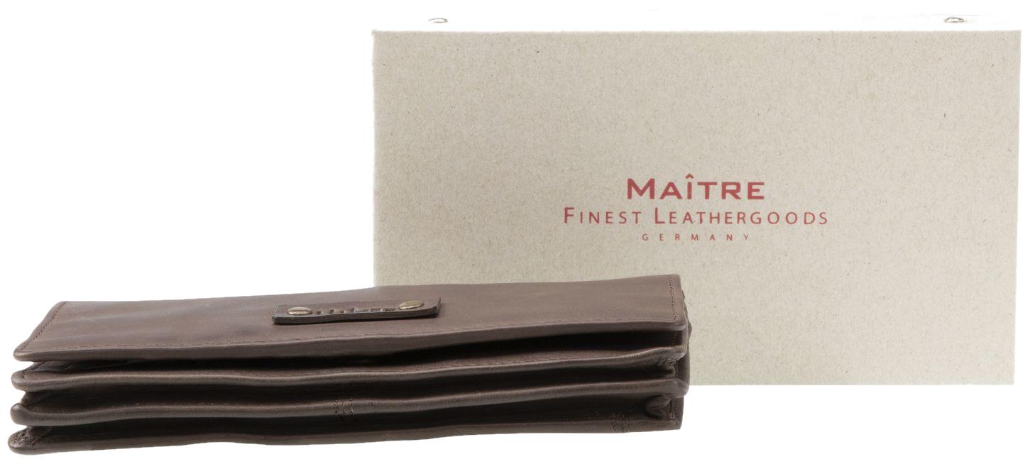 Maitre Lederbörse mit Überschlag Steinbach Immine Dark Brown