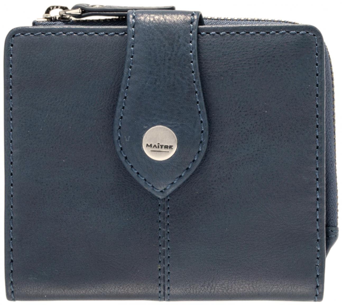 Maitre Lemberg Alberta Lederbörse schmal Midblue