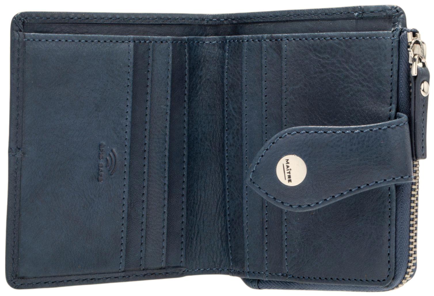 Maitre Lemberg Alberta Lederbörse schmal Midblue