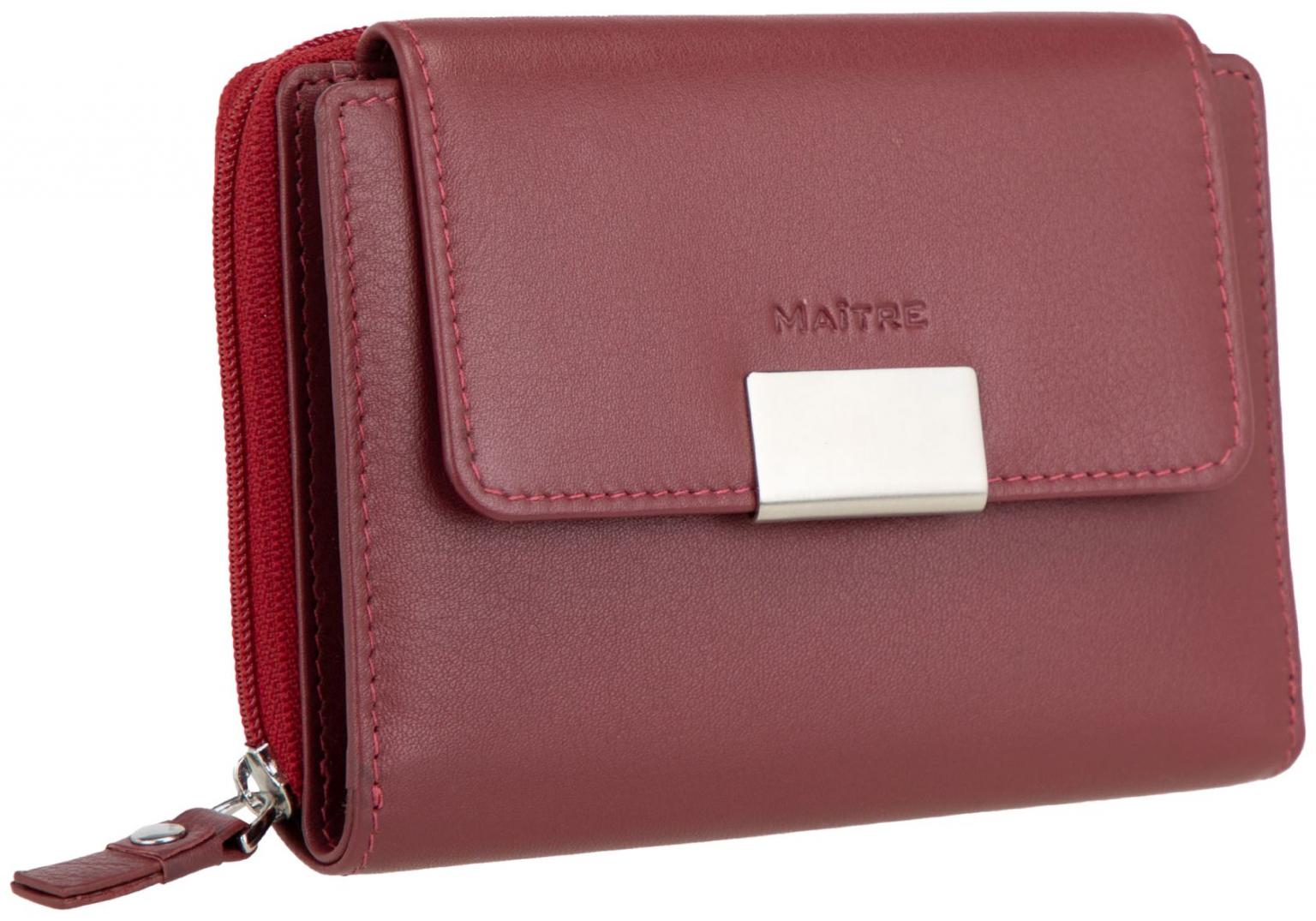 Maitre Medium Geldbörse Damen Helena Diethilde Red Glattleder
