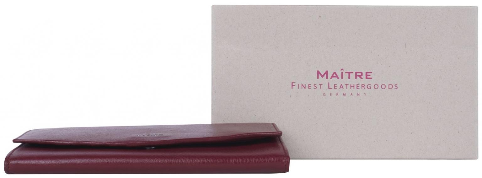 Maitre Überschlagbörse Leisel Diedburg dunkelrot Leder