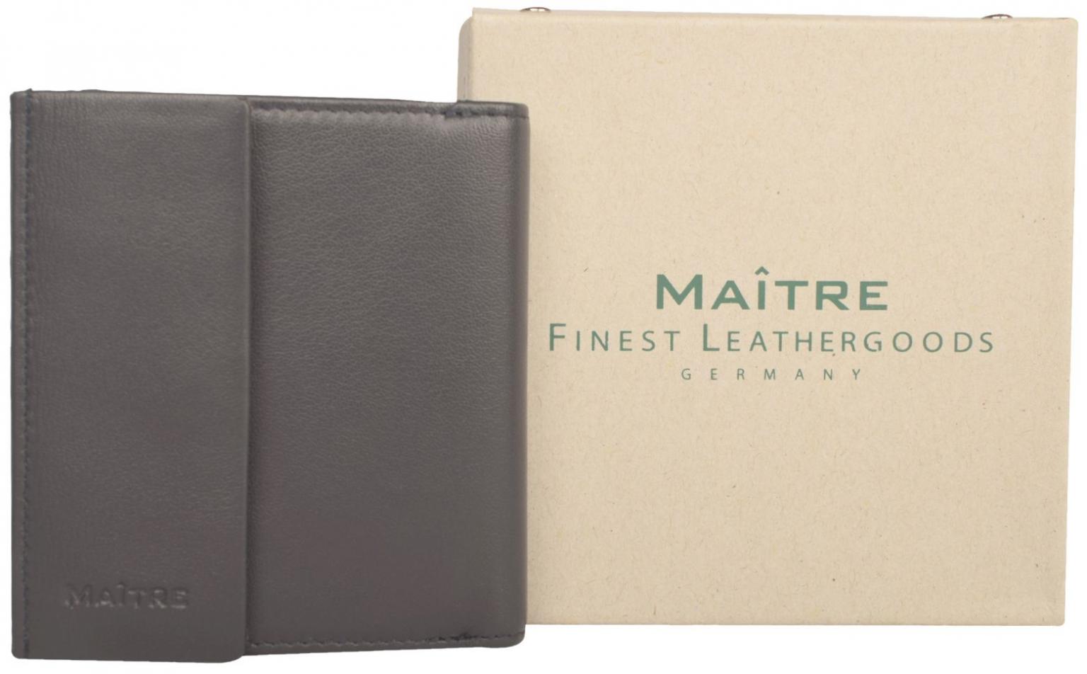 Maitre schmale Lederbörse Raumbach Gerfried Hosentasche Dark Blue