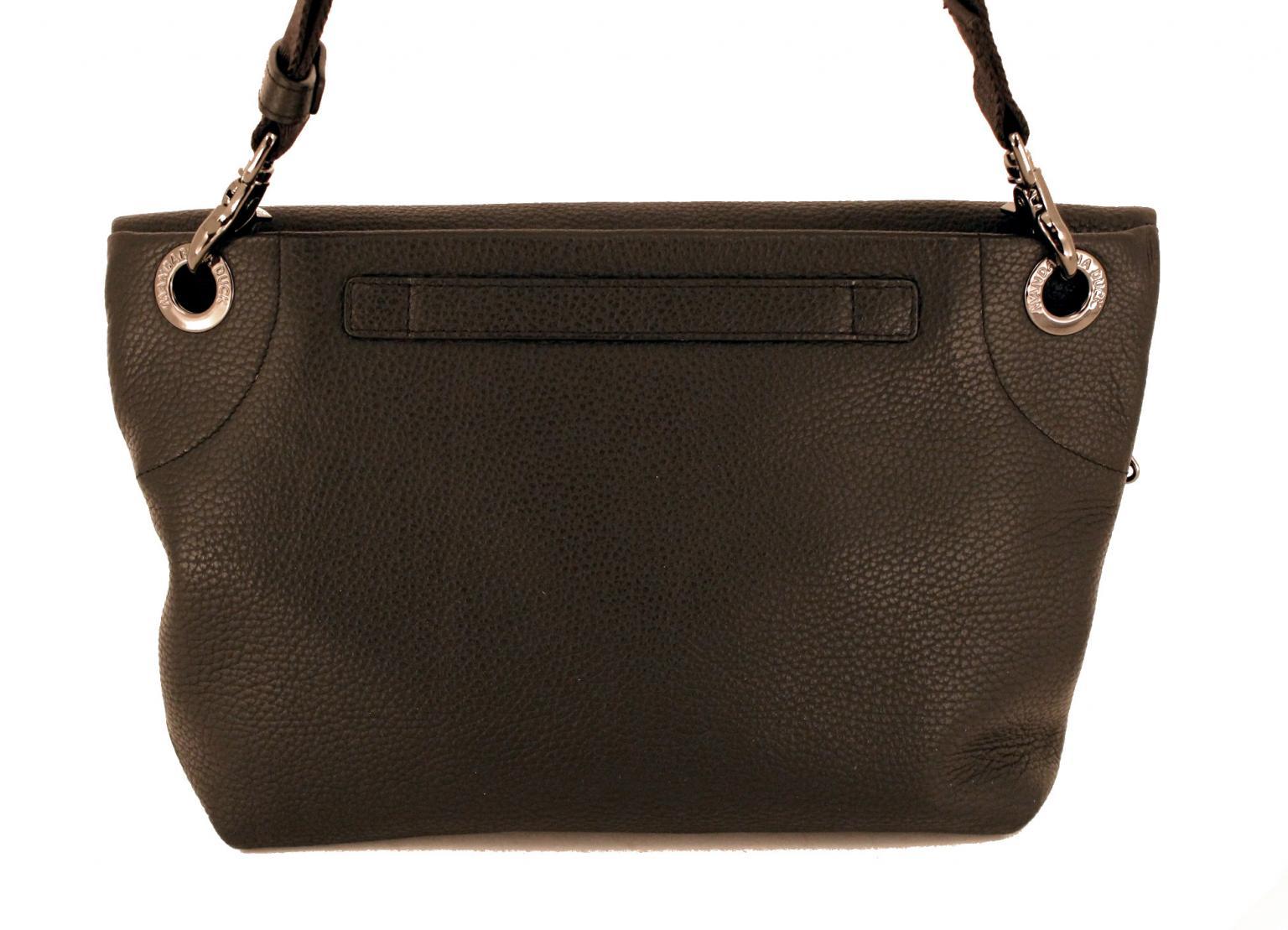 Mandarina Duck Falttasche Mellow Leder Nero Schwarz