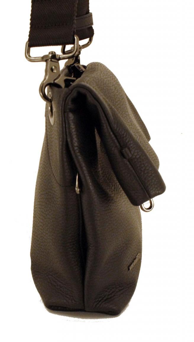 Mandarina Duck Falttasche Mellow Leder Nero Schwarz