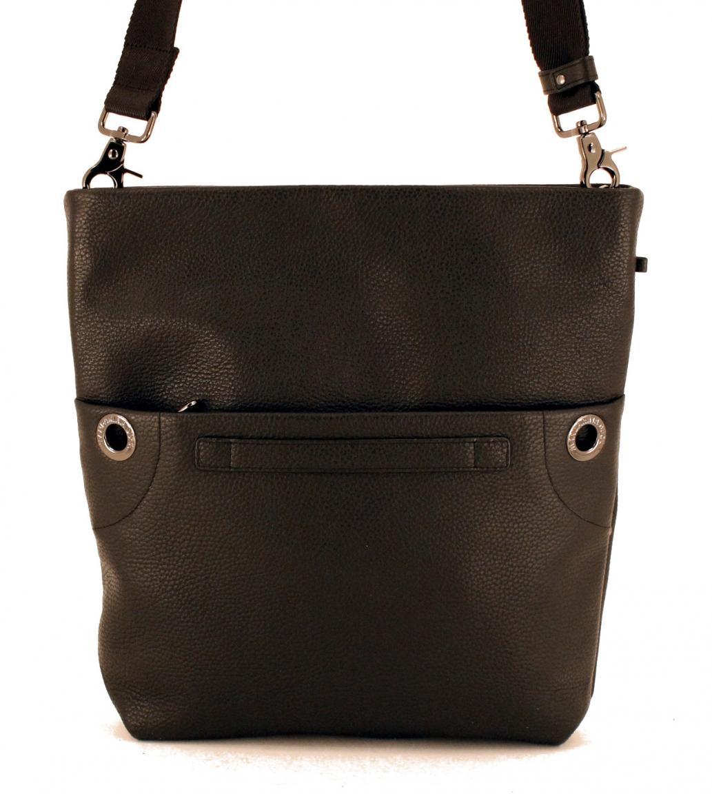 Mandarina Duck Falttasche Mellow Leder Nero Schwarz
