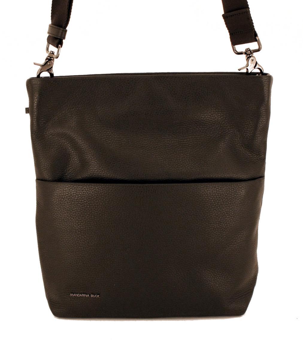 Mandarina Duck Falttasche Mellow Leder Nero Schwarz